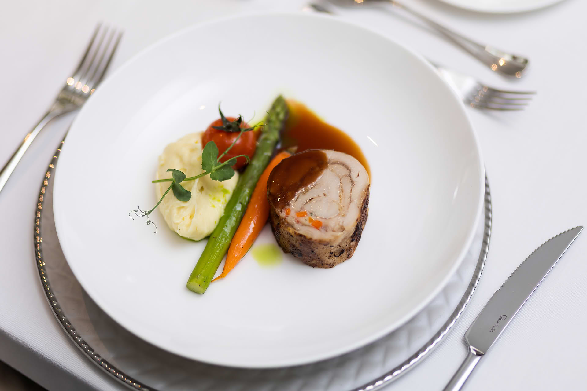 Food served at Diane von Furstenberg x Estee Lauder lunch event