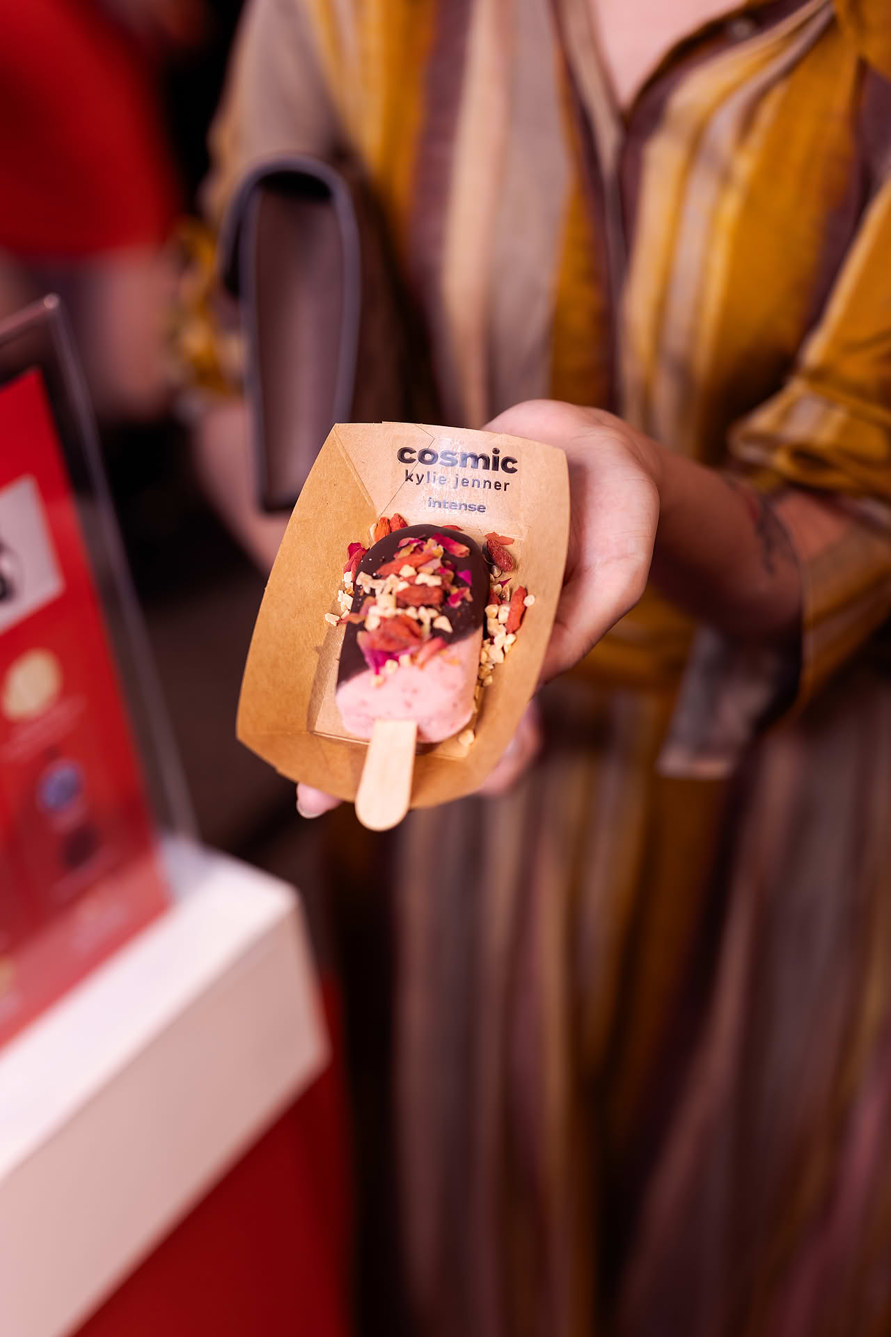 Ice cream served at Kylie Cosmetics pop-up stall in Bugis Junction
