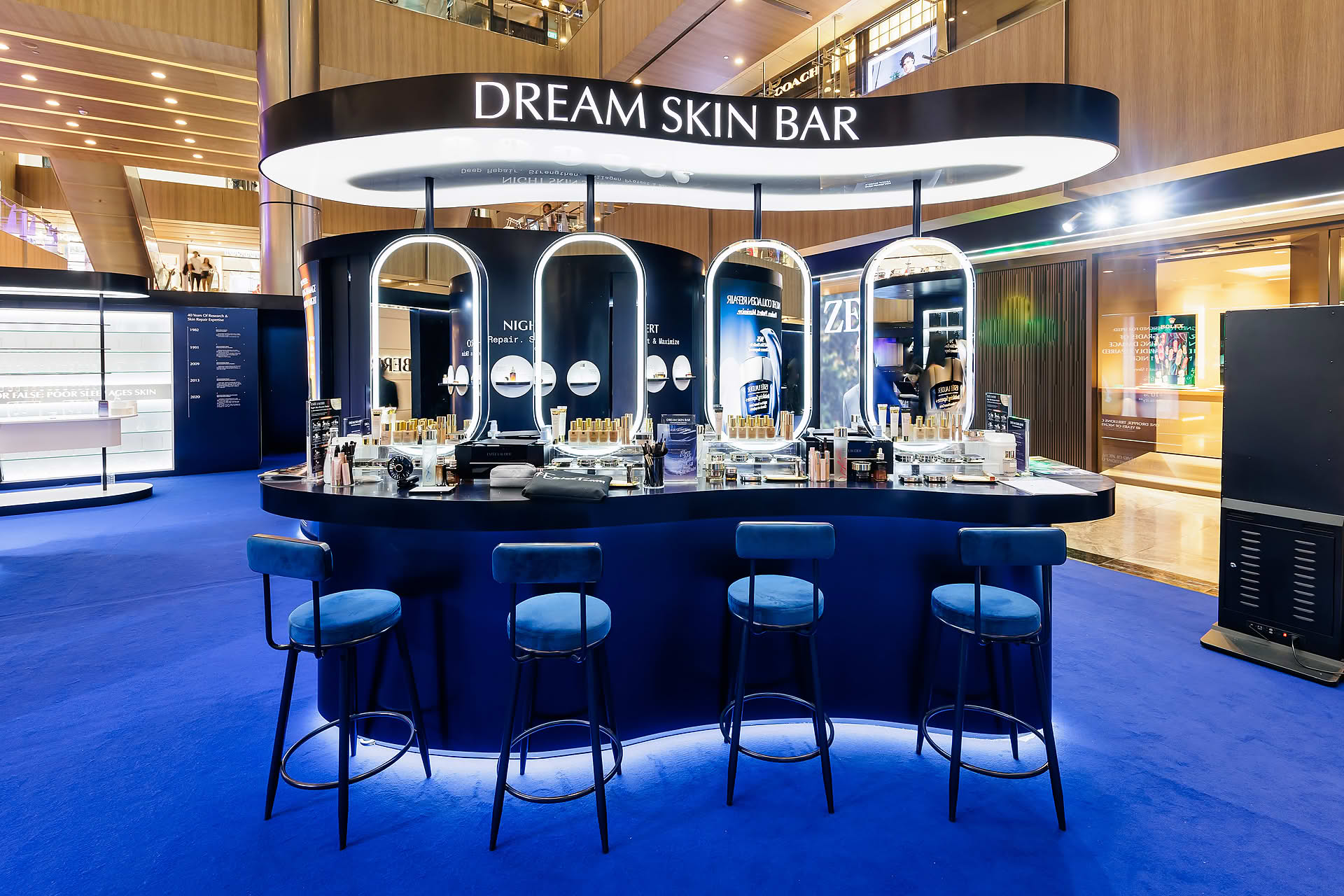 Estee Lauder pop-up stall at Paragon