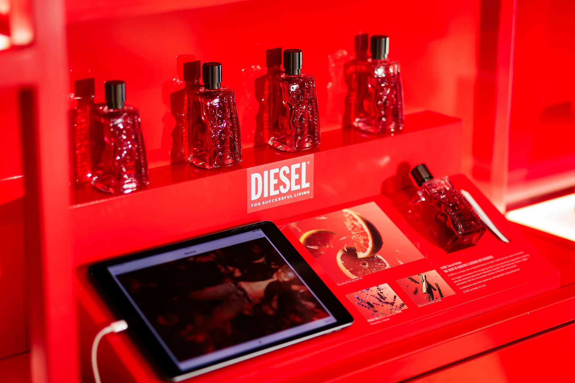 Prefume products sold at Diesel pop-up stall at Ngee Ann City