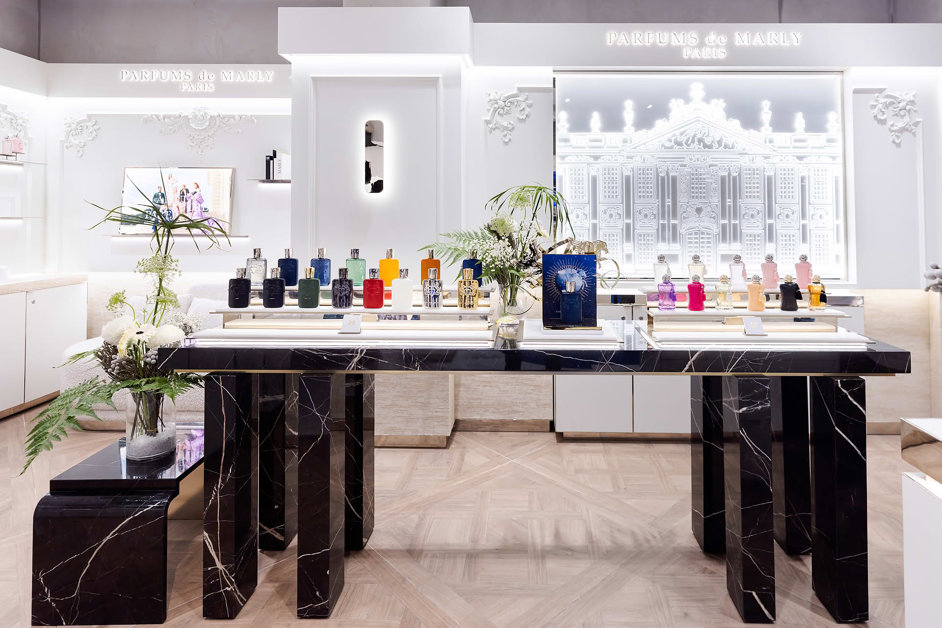 View of stall at Parfums de Marly launch event
