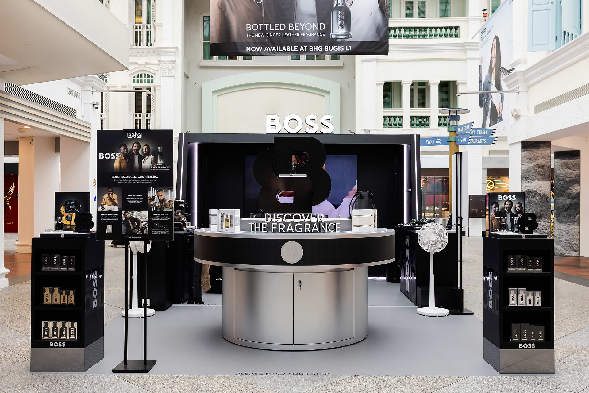 BOSS pop-up stall in Bugis Junction