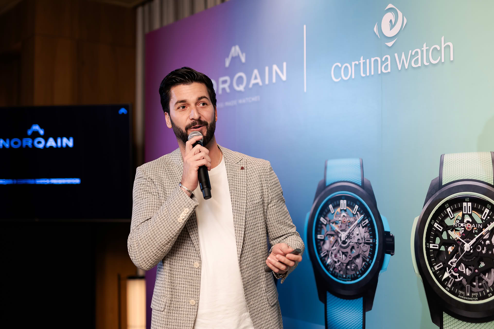 Presentation at Norgain & Cortina PR event