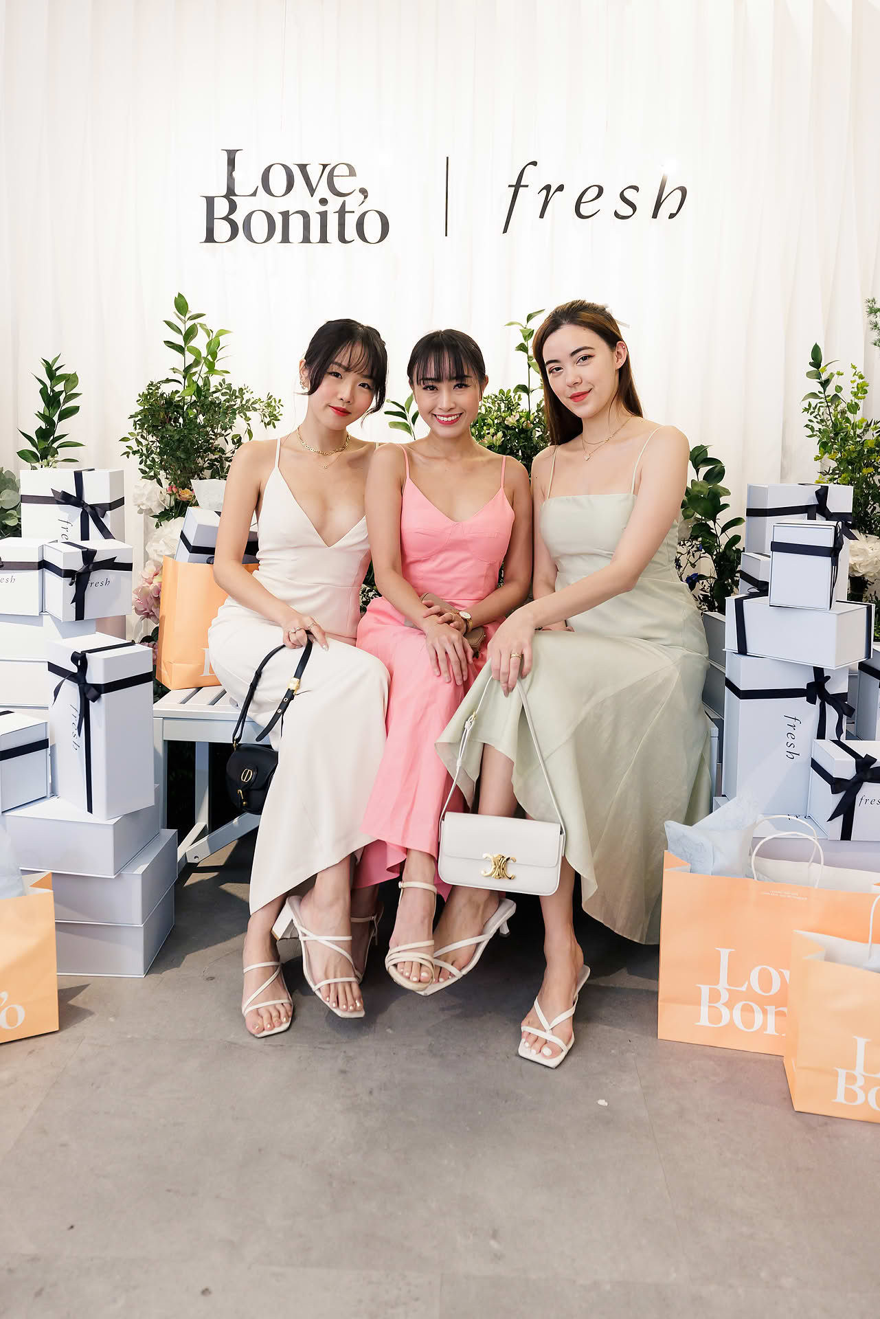 Influencer posing at Love Bonito & Fresh PR event