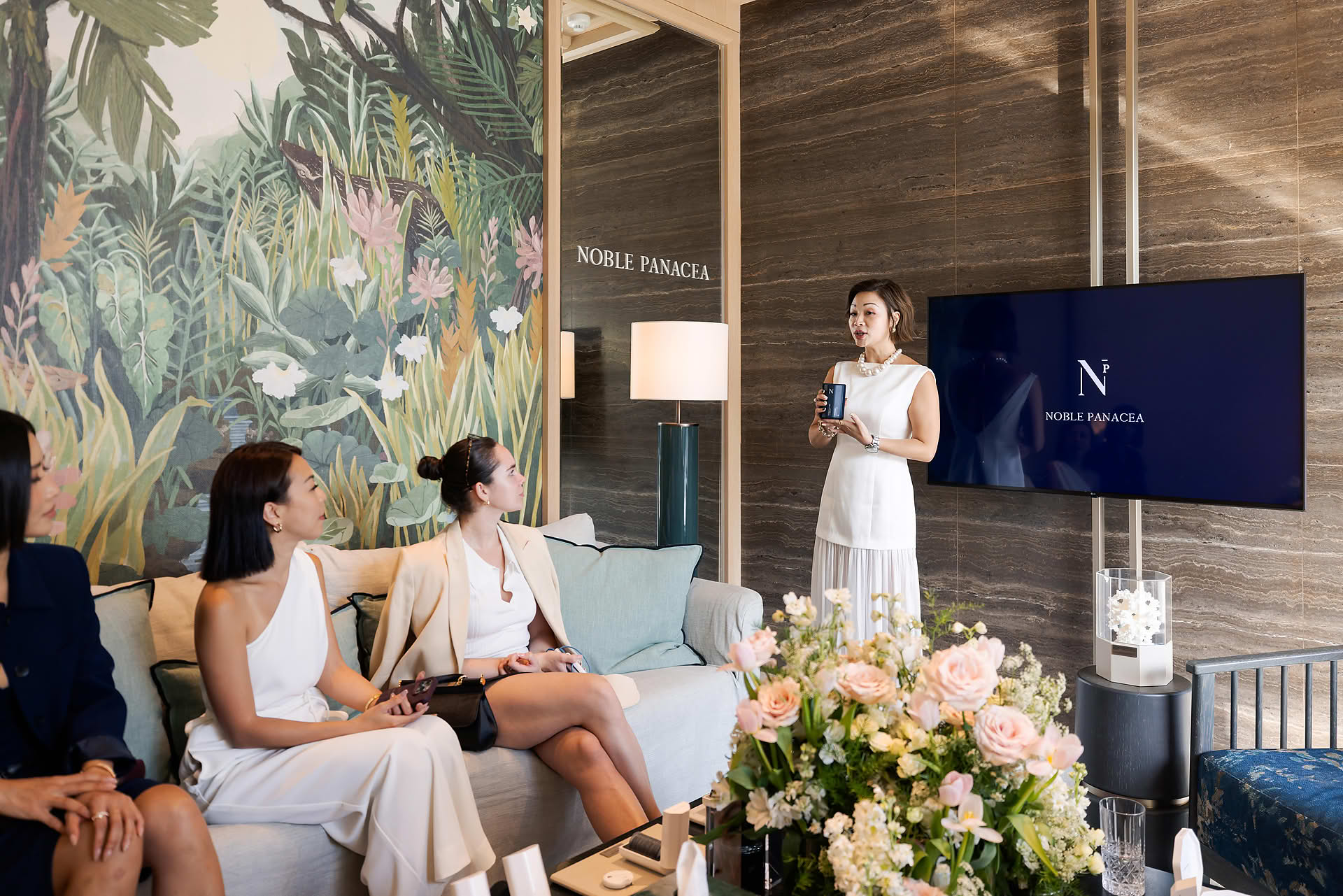 Product presentation at Noble Panacea PR event