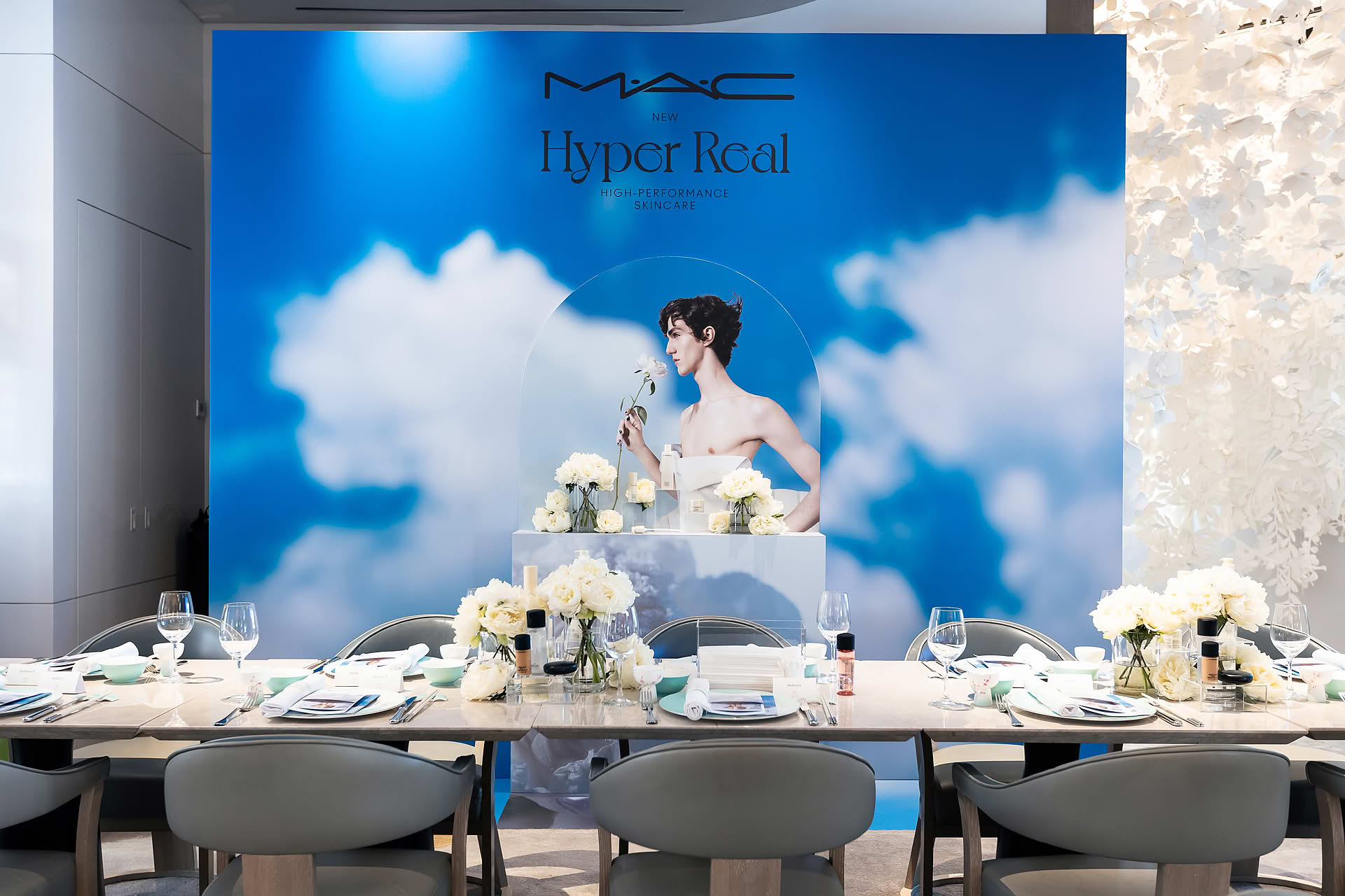 Display setup at MAC Hyper Real PR event