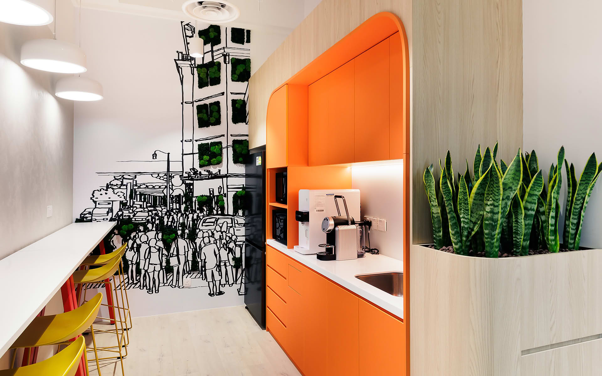 Quest office interior design at SGX Centre