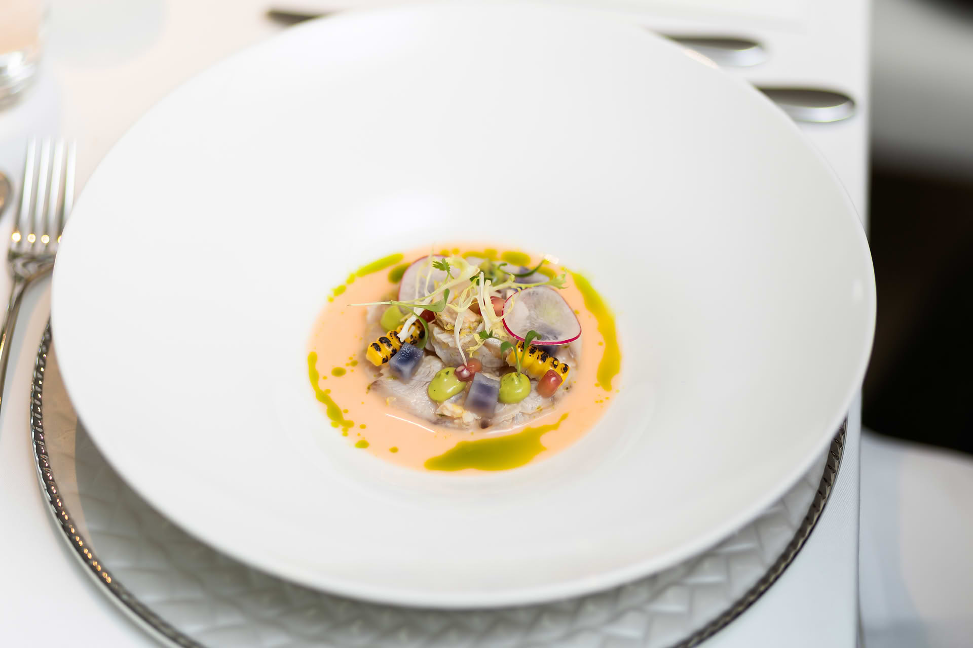 Food served at Diane von Furstenberg x Estee Lauder lunch event