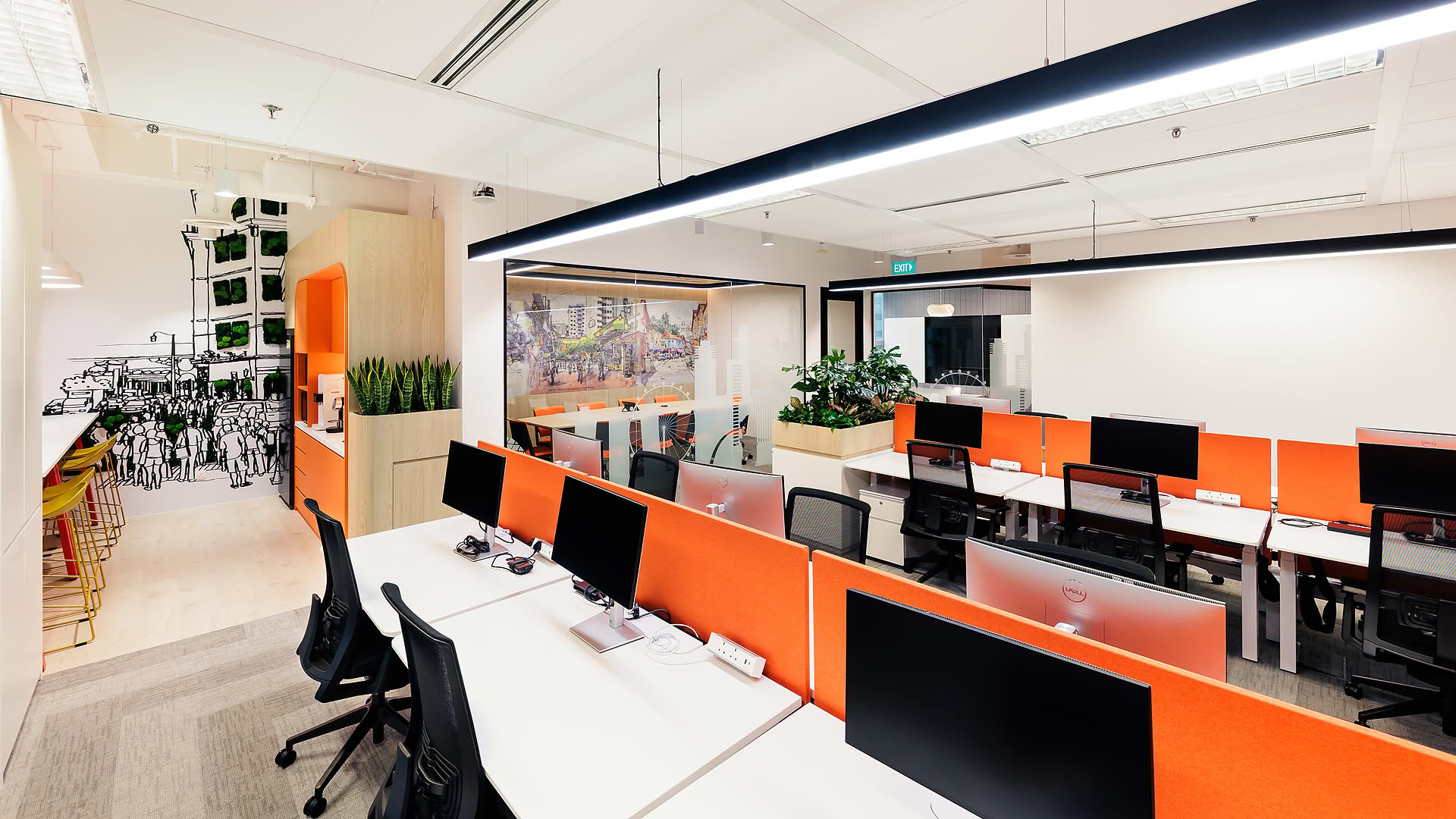 Quest office interior design at SGX Centre