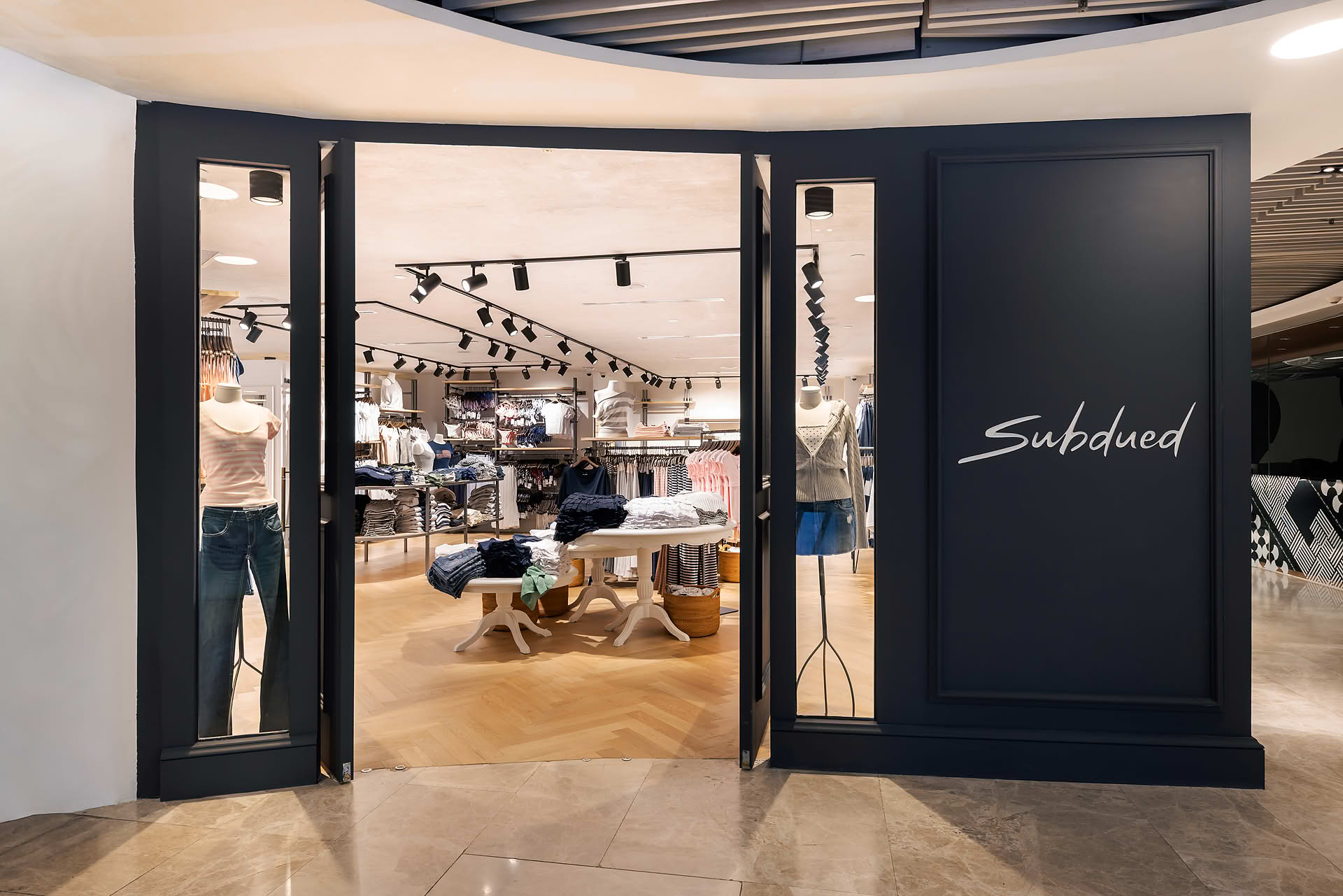 Interior design of Subdued retail store