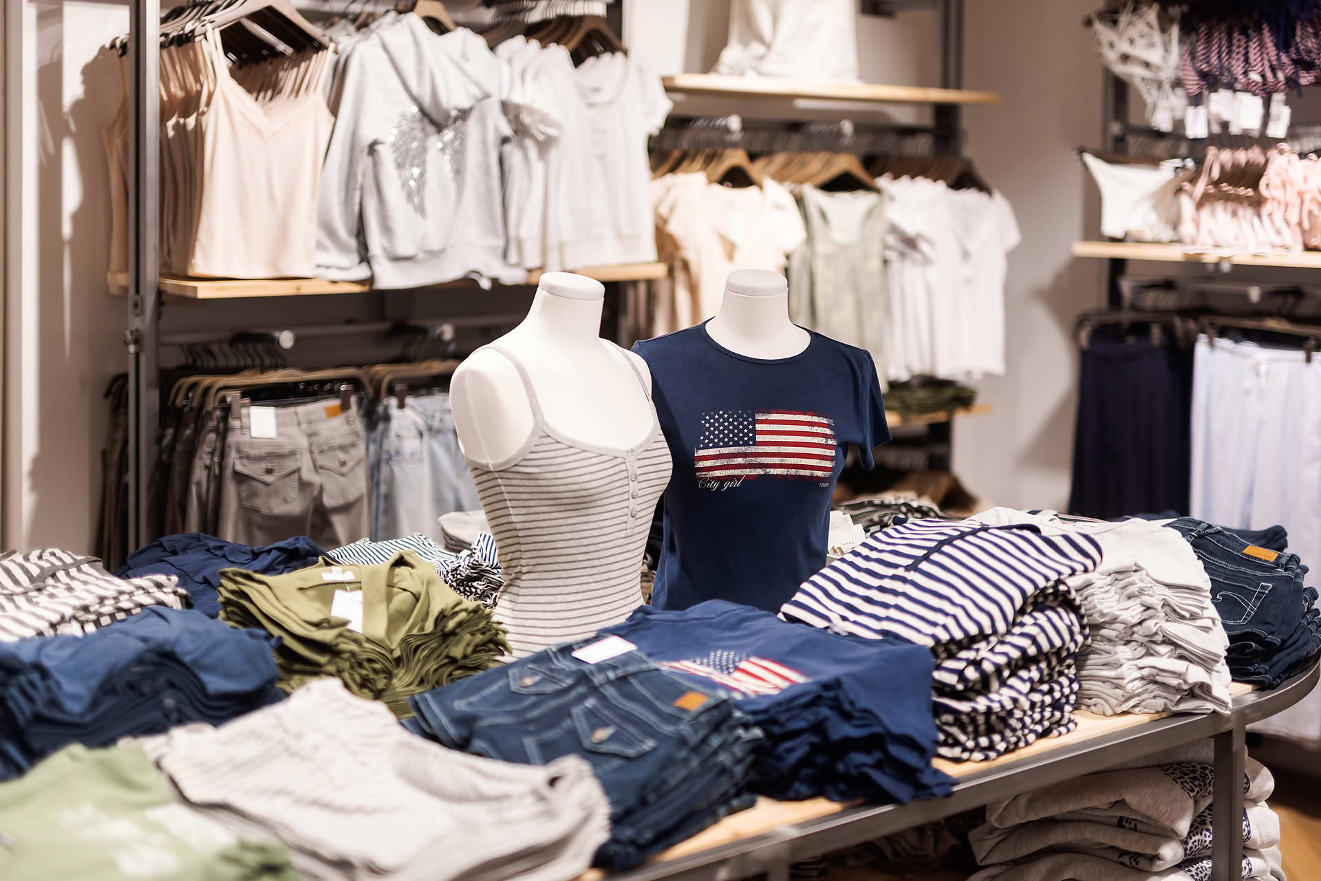 Interior design of Subdued retail store