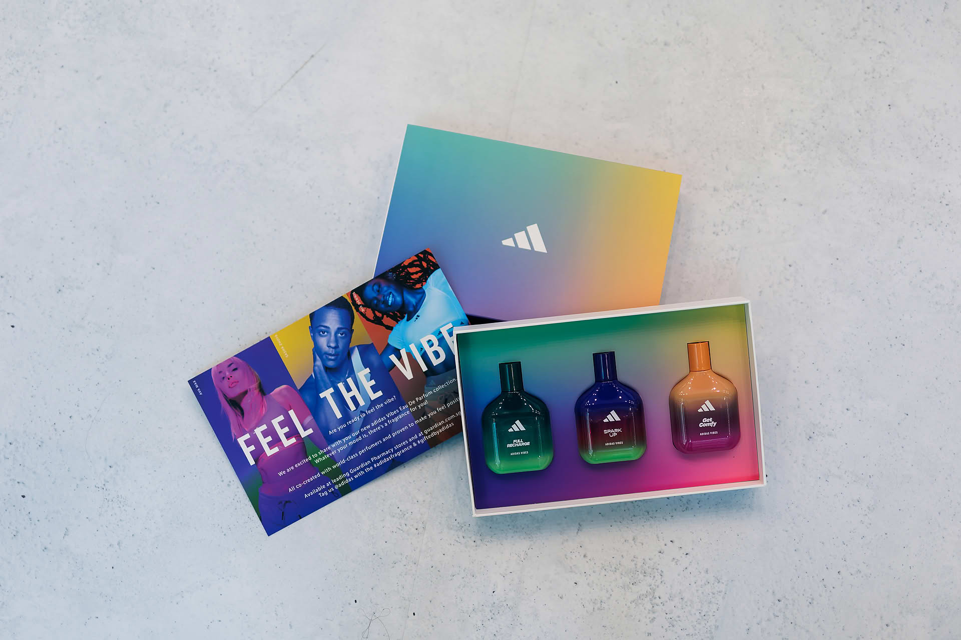 Gift set at Addidas Vibe pop-up stall in Plaza Singapura