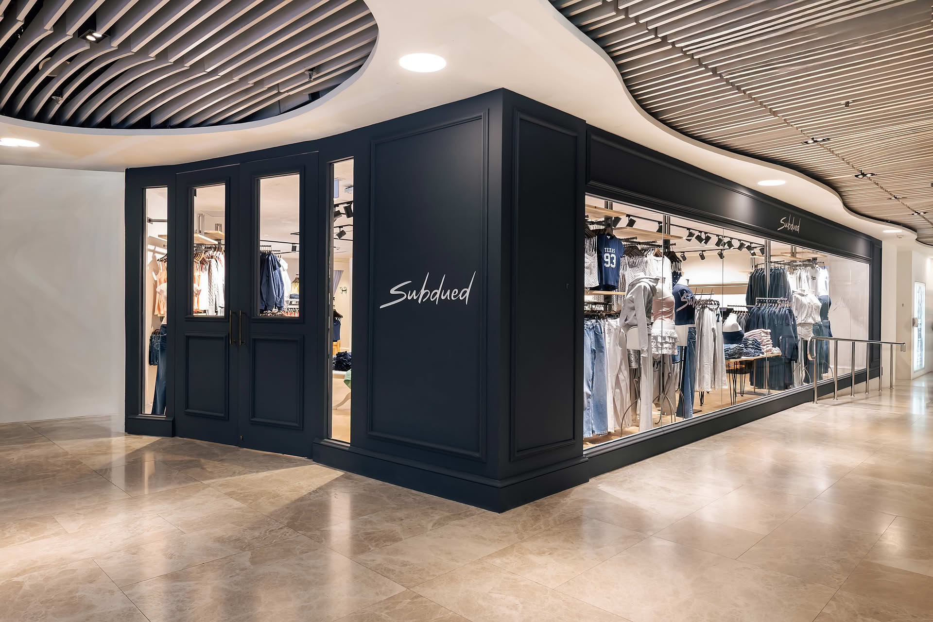 Interior design of Subdued retail store