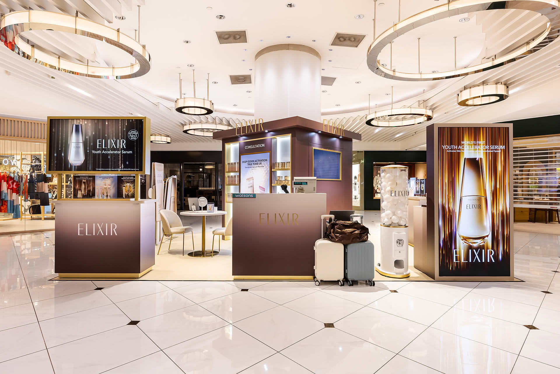 Exlixir pop-up stall at Ngee Ann City