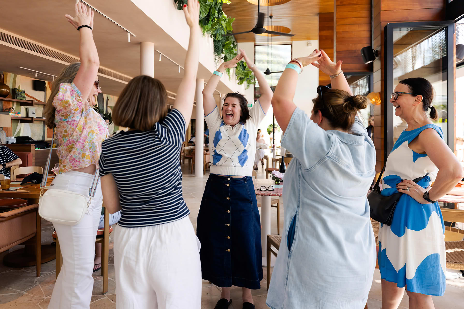 People dancing at CT Partners company retreat in Singapore