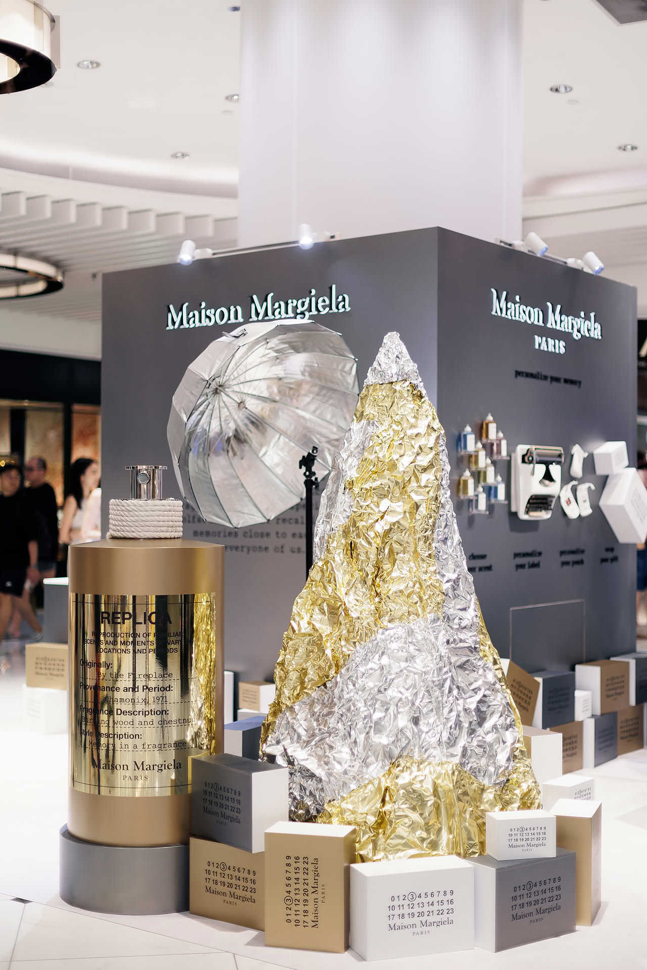Christmas tree at Maison Margiela pop-up stall in Ngee Ann City