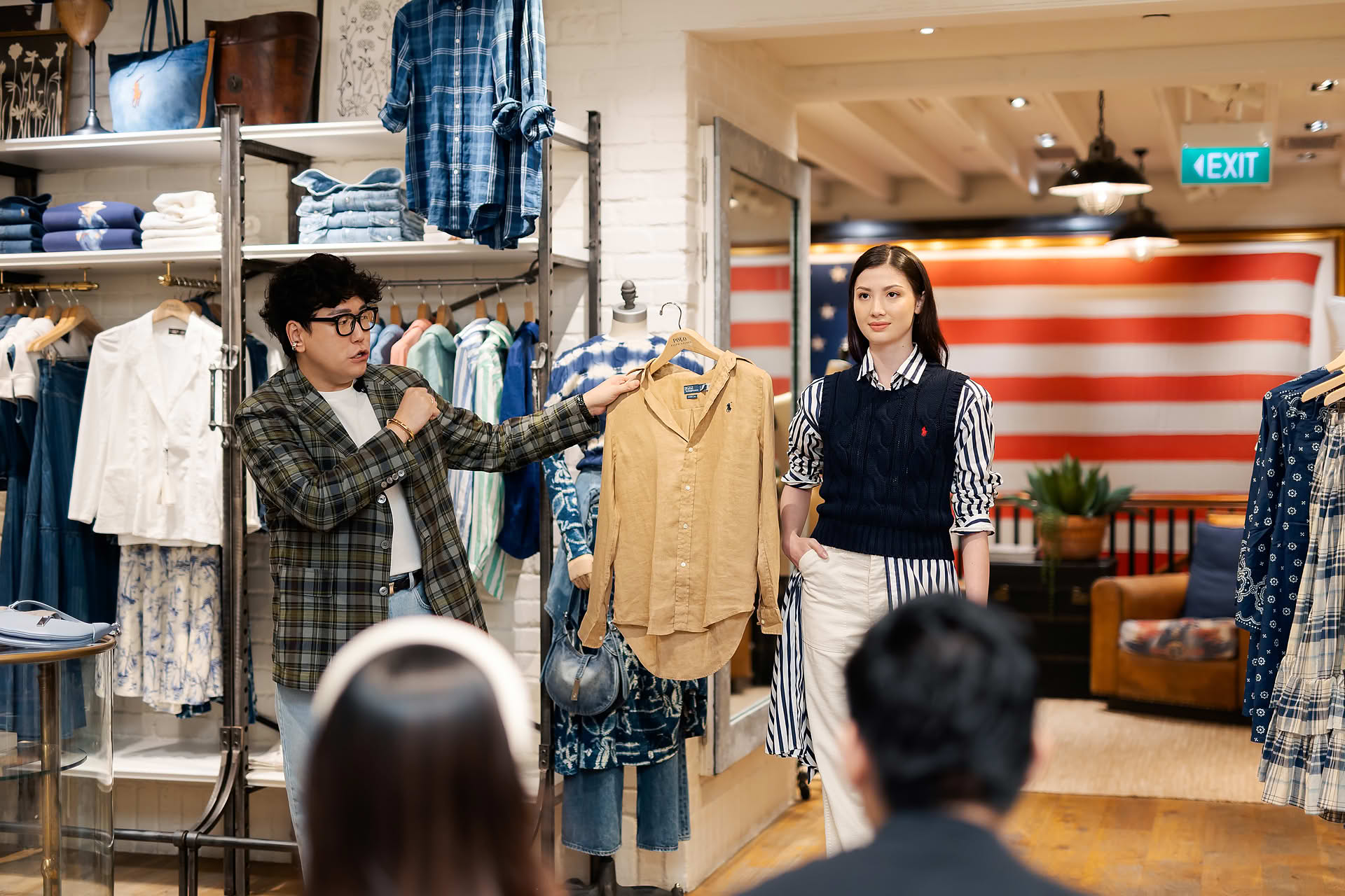 Designer for Ralph Lauren showcasing clothes