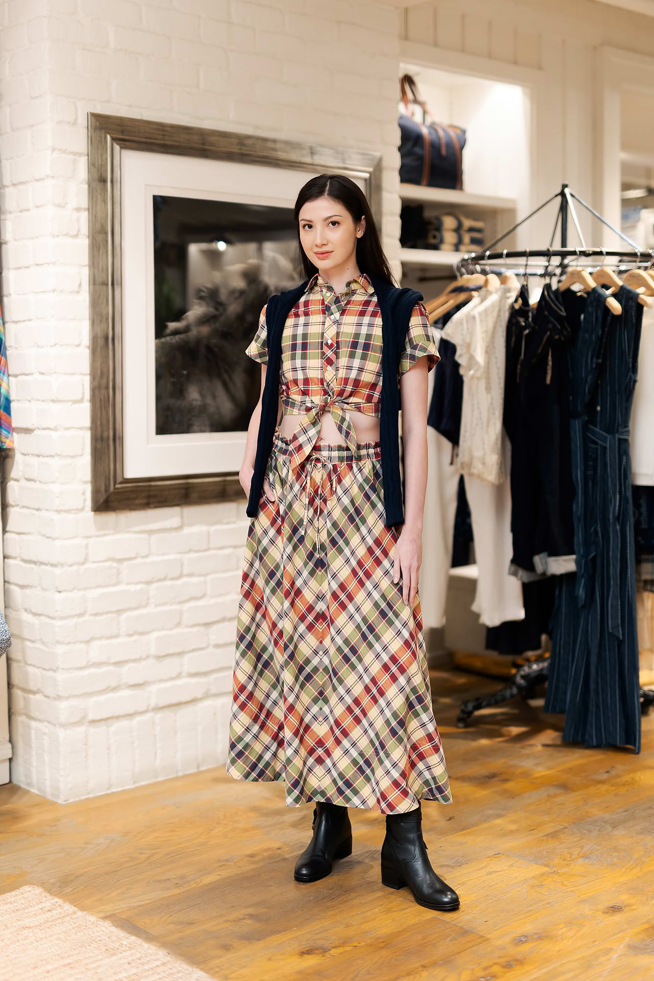 Model posing for Ralph Lauren