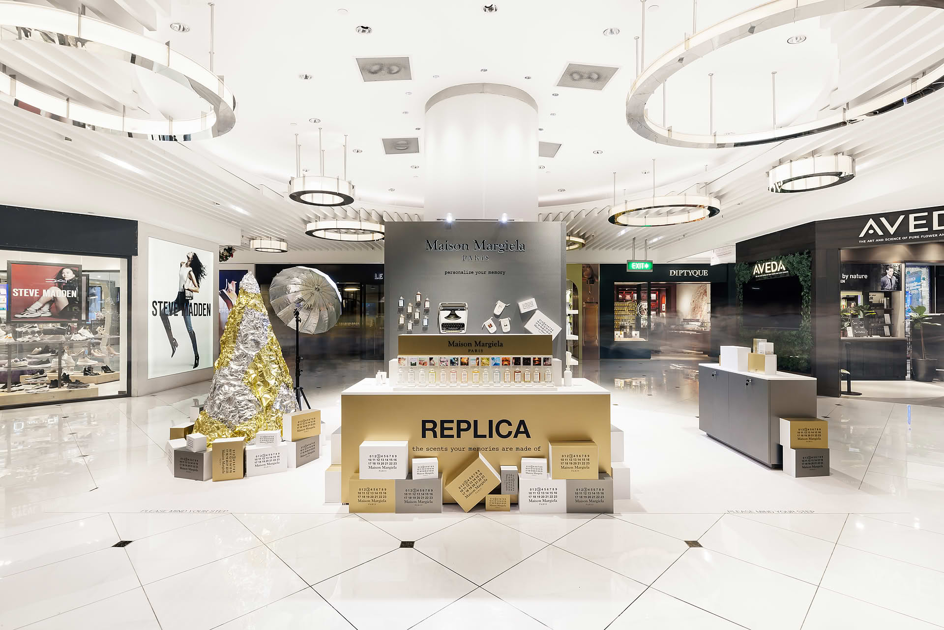 Maison Margiela pop-up stall at Ngee Ann City during Christmas