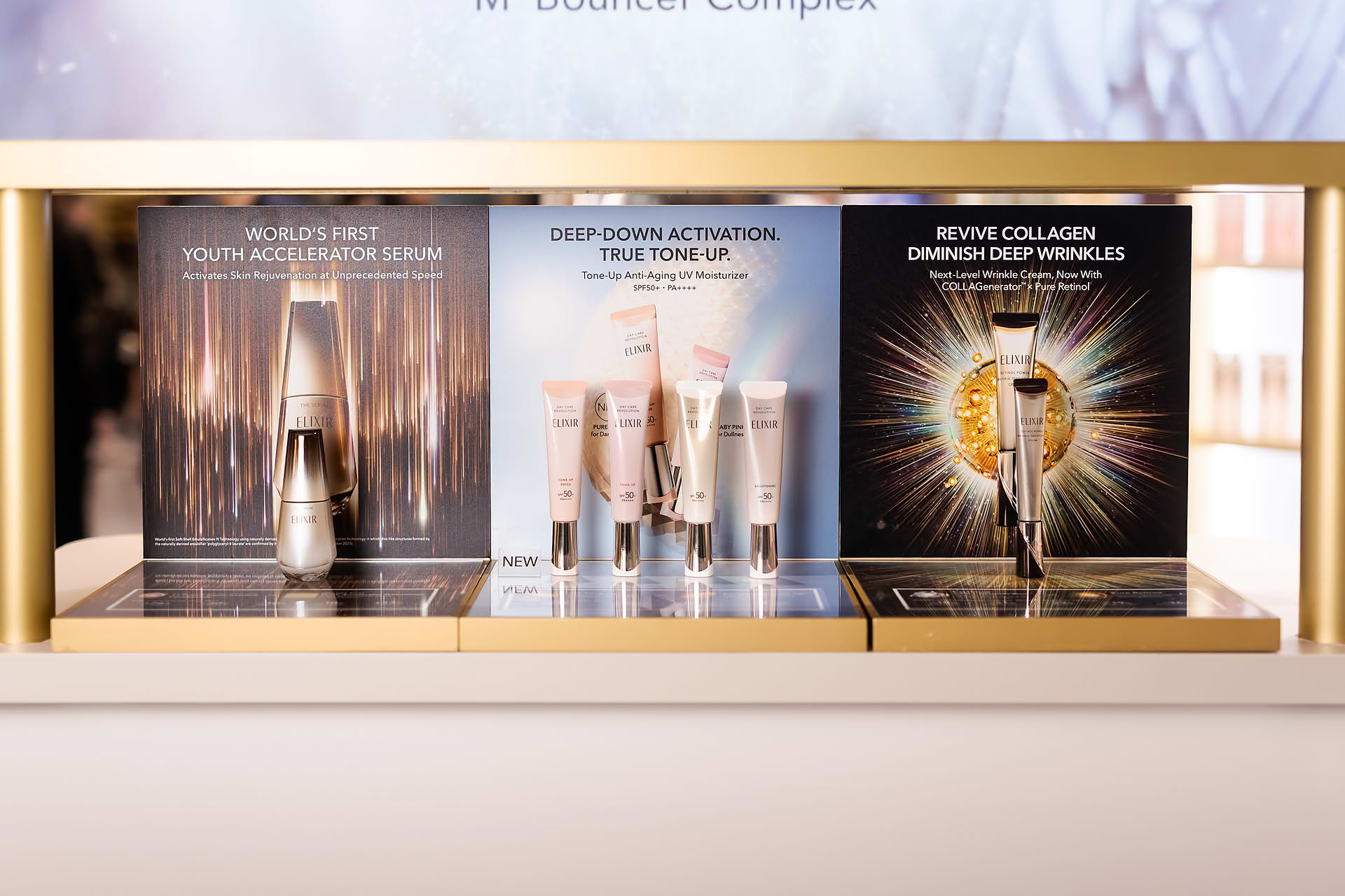 Products on display at Exlixir pop-up stall in Ngee Ann City