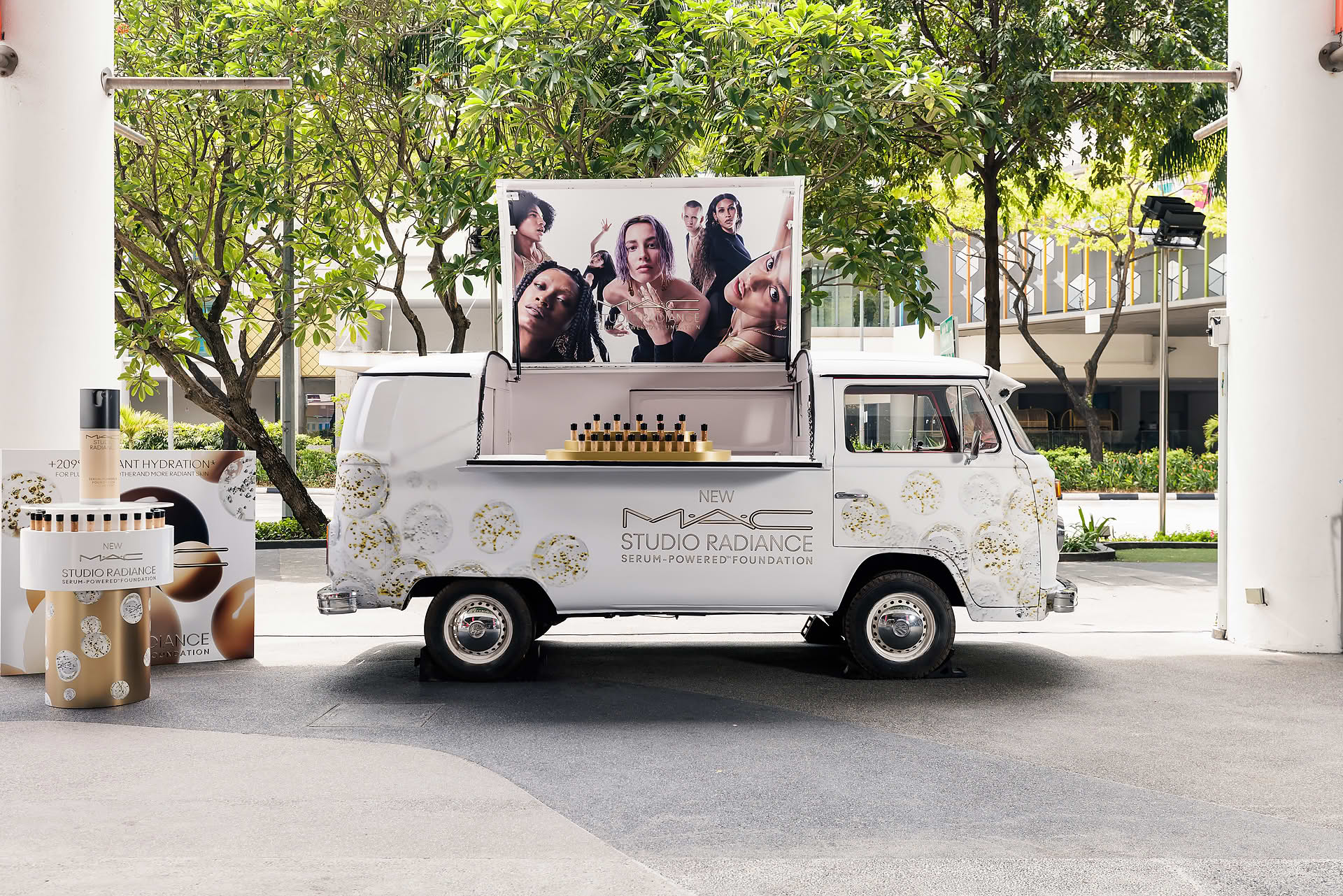 MAC mobile stall in a van