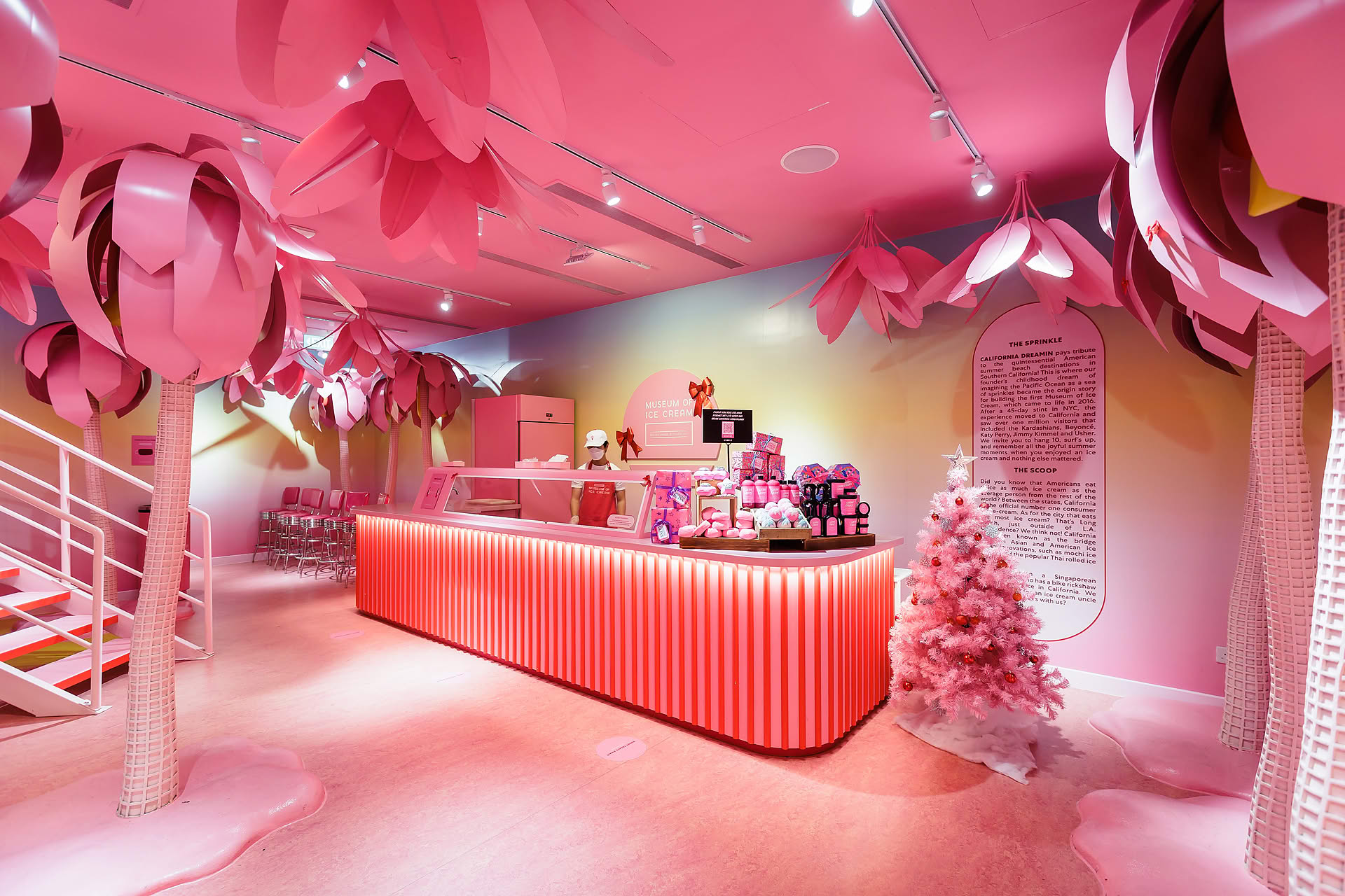Lush products displayed during Christmas event
