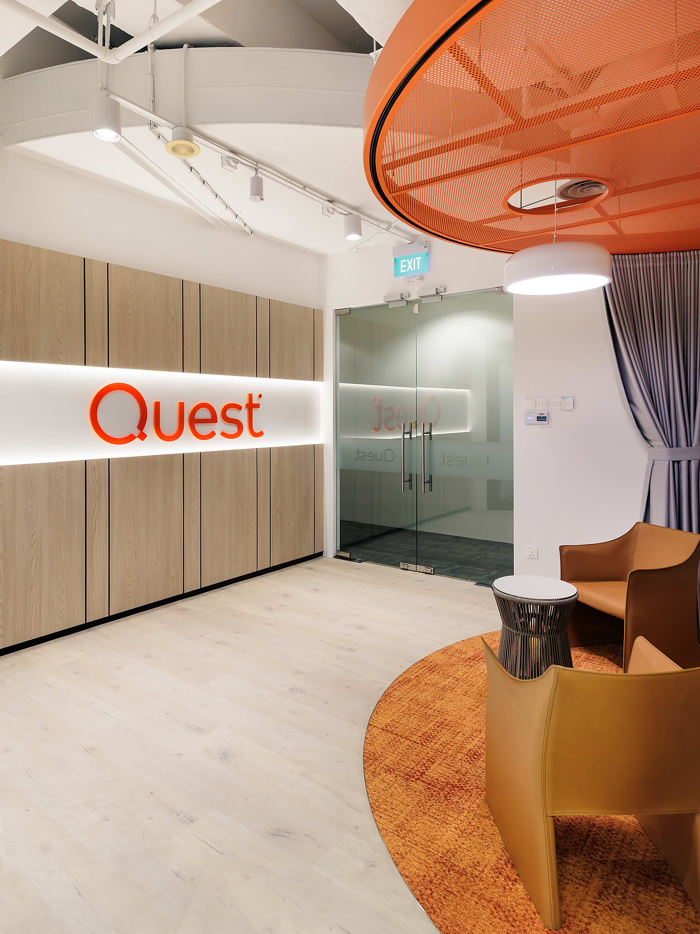 Quest office interior design at SGX Centre