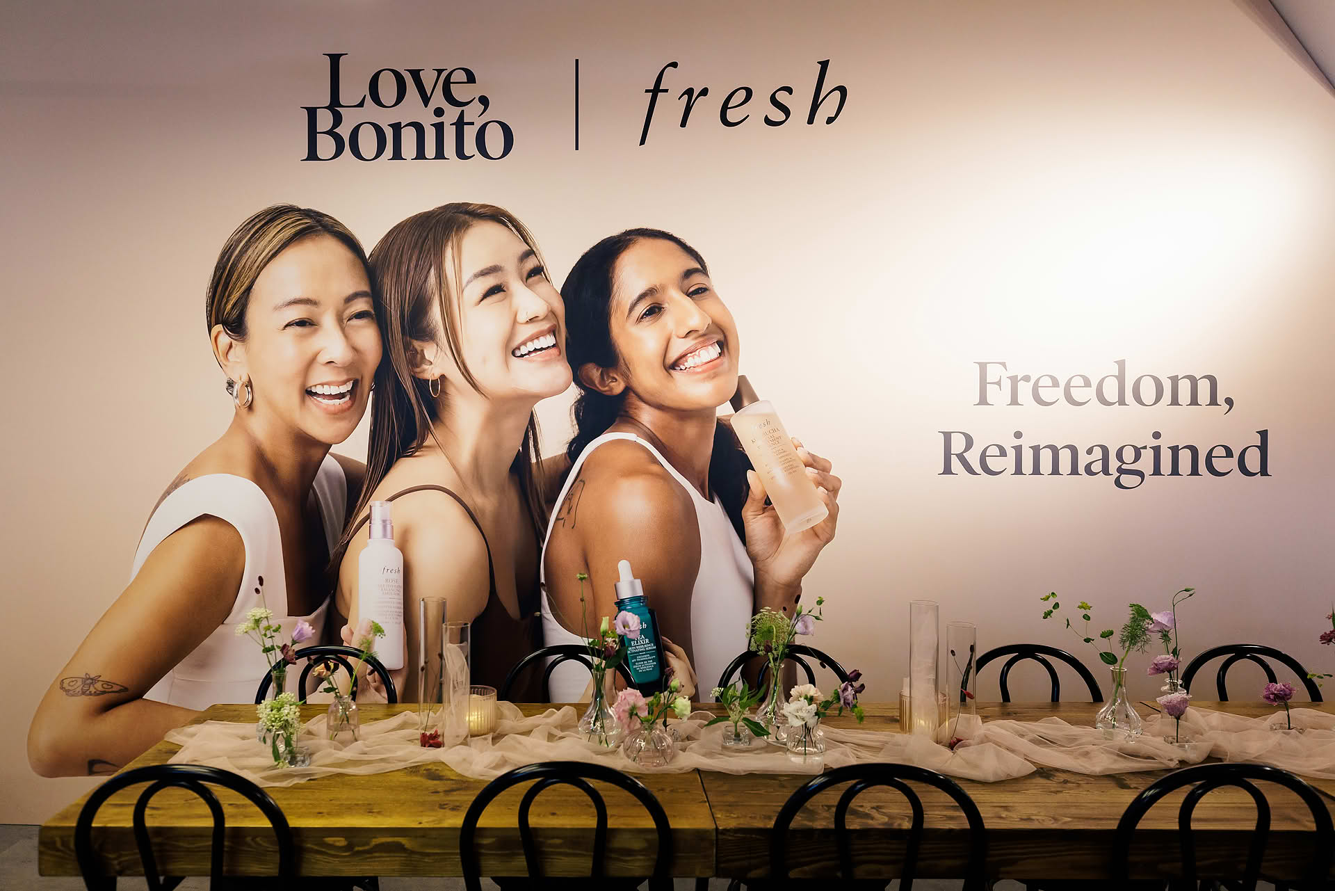 Setup for Love Bonito & Fresh PR event