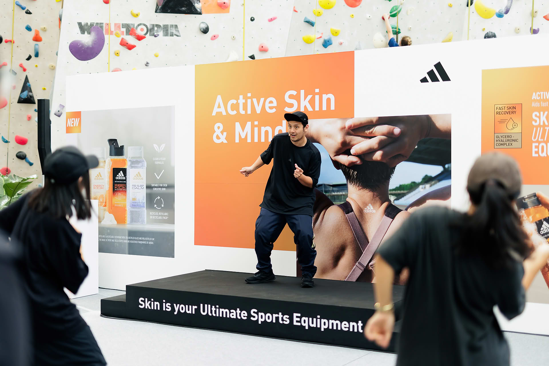 Dance lesson at Adidas Pop-up stall