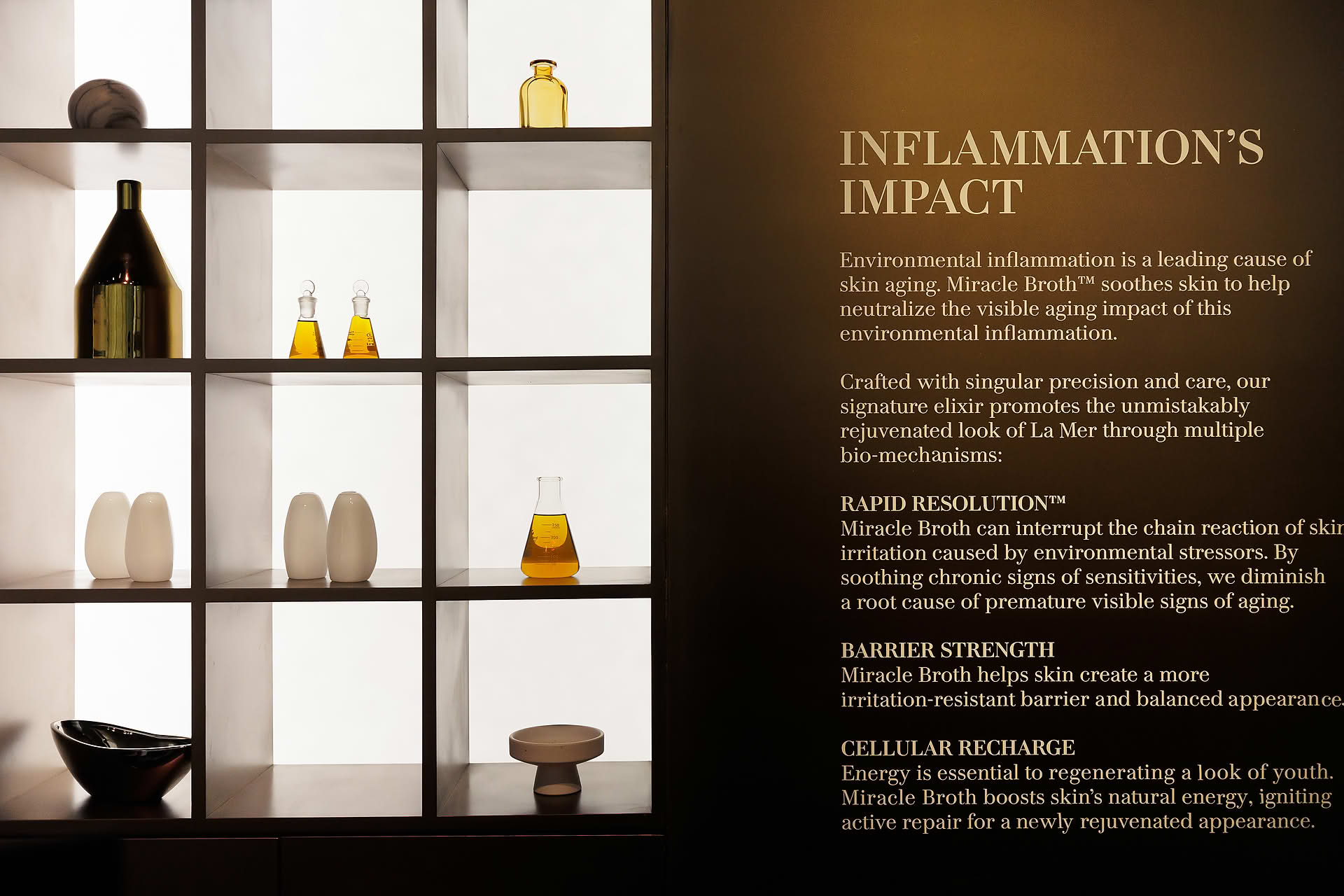 Bar wall at La Mer WCD PR event