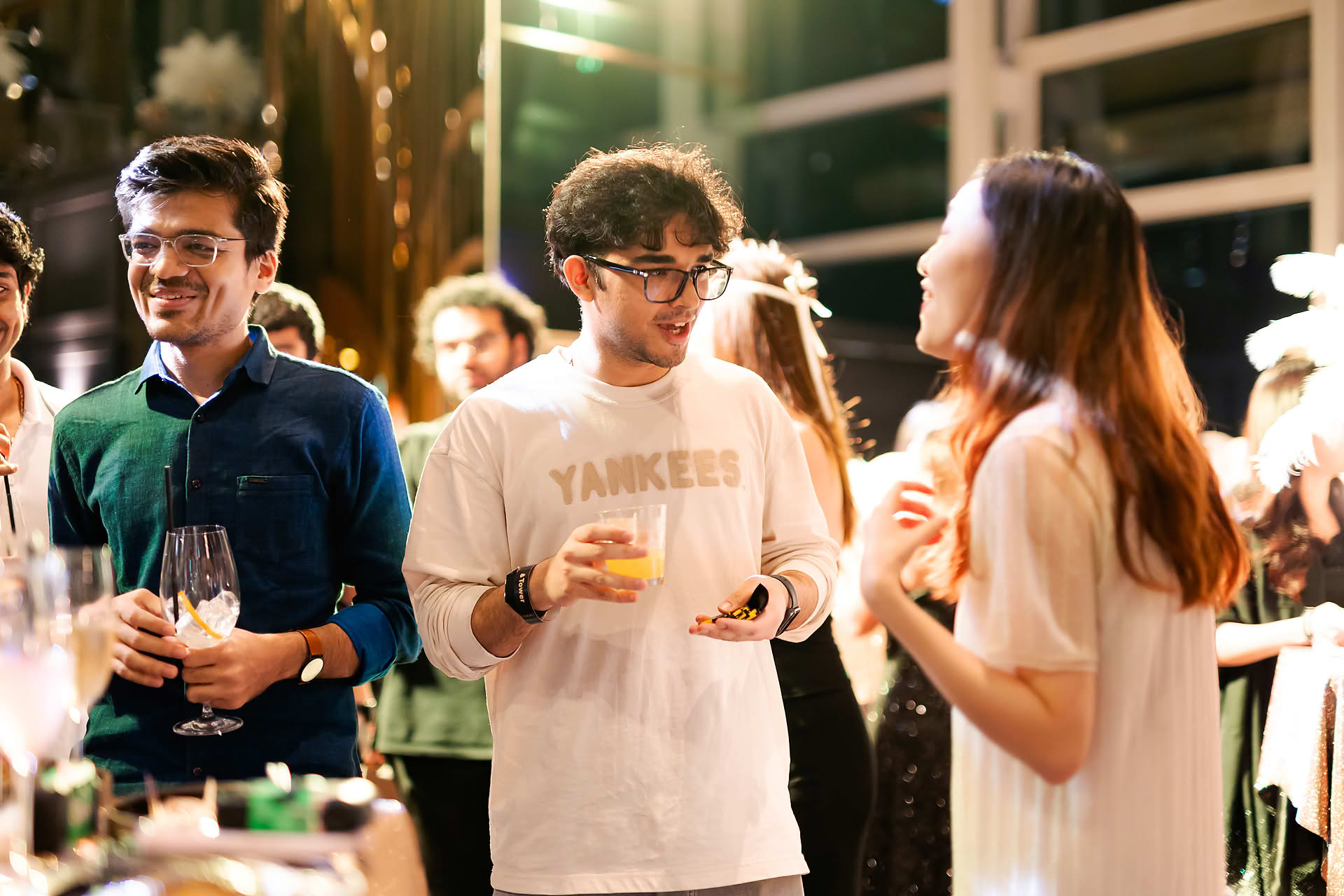 Staff mingling