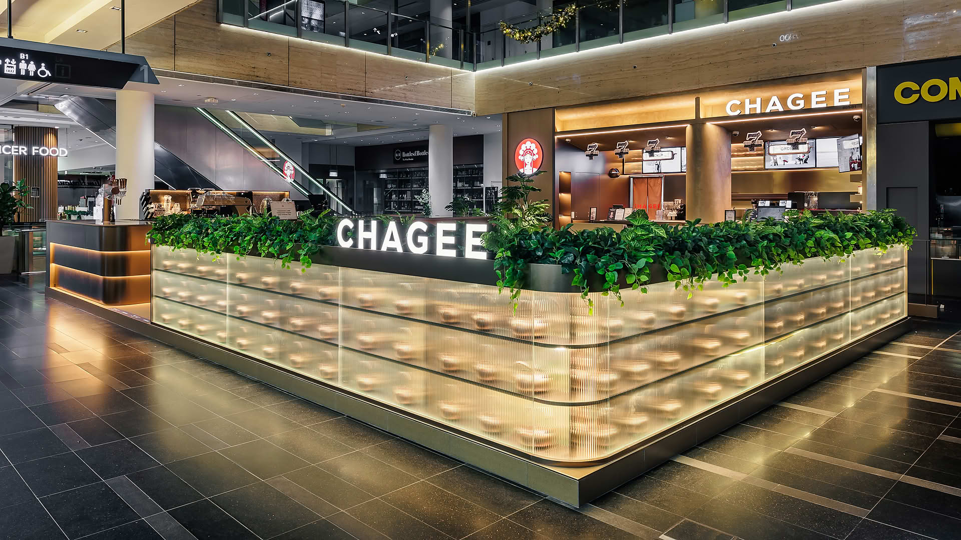 Interior design of Changee outlet at One Raffles Place