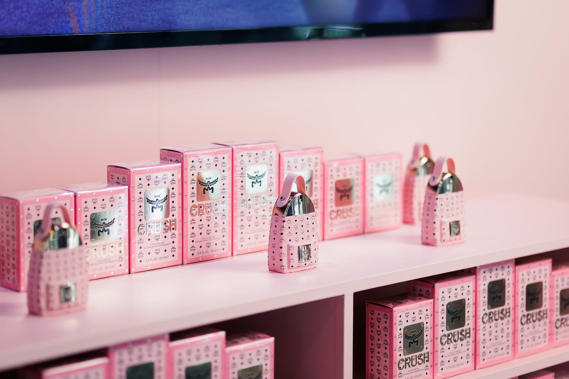 MCM Crush perfume at pop-up stall in Ngee Ann City
