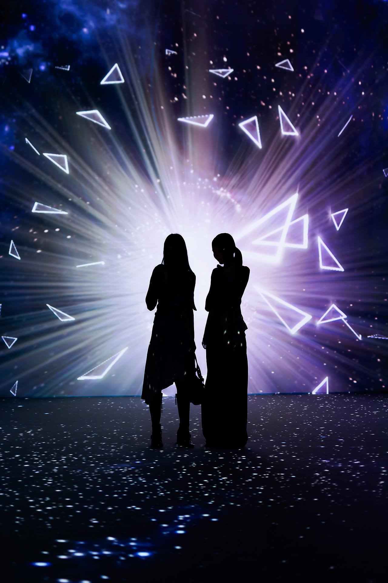 Influencers taking a photo at Issey Miyake interactive venue