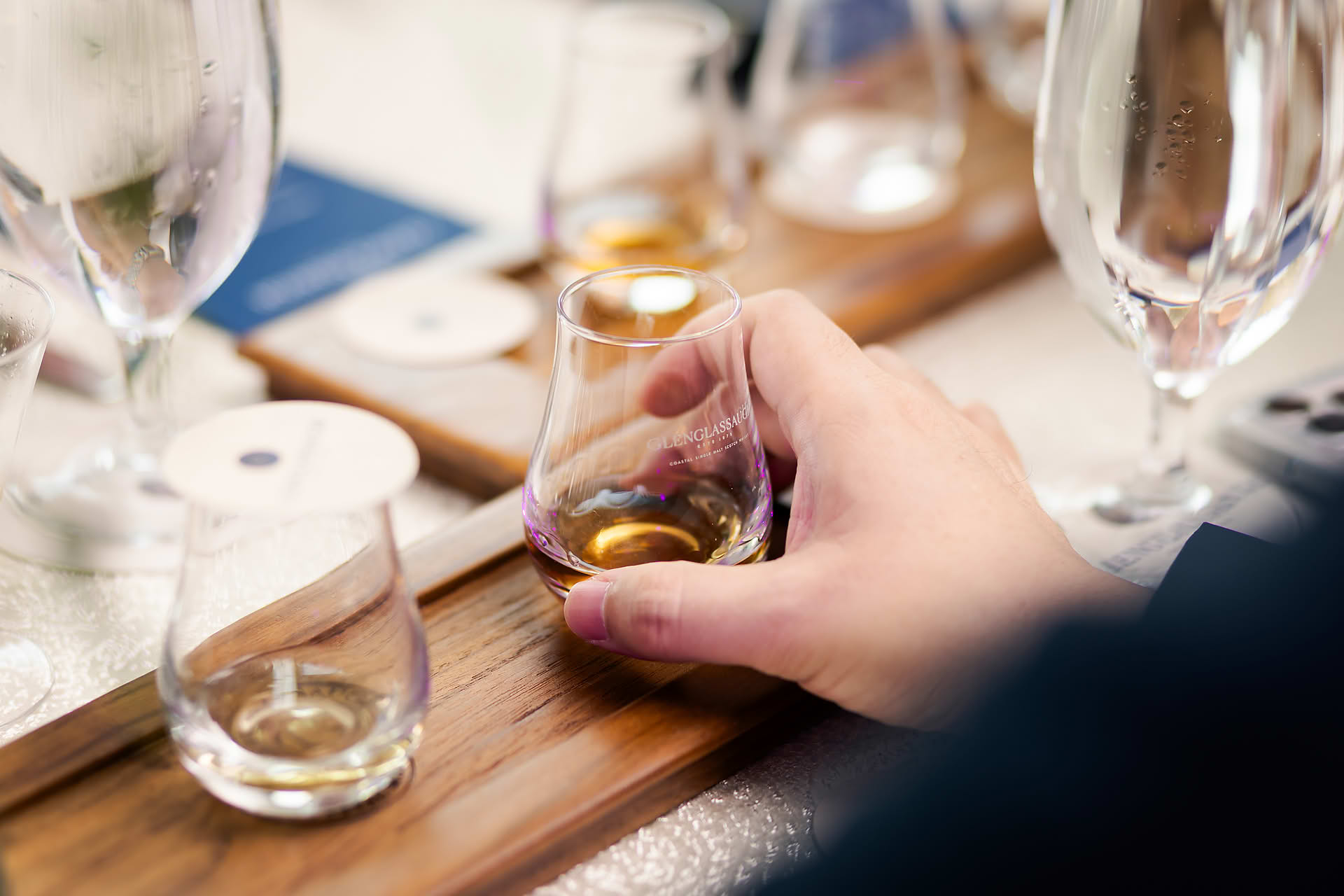 Close up of drink at Glenglassaugh PR event