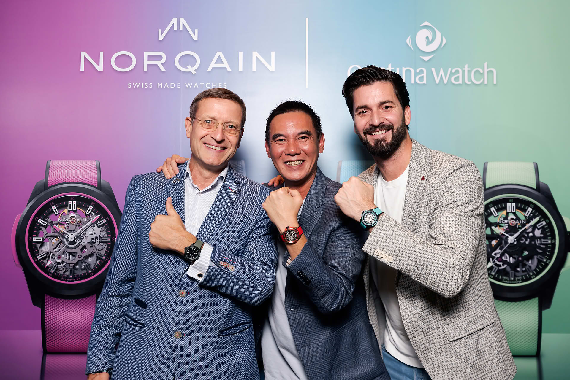Group photo at Norgain & Cortina PR event