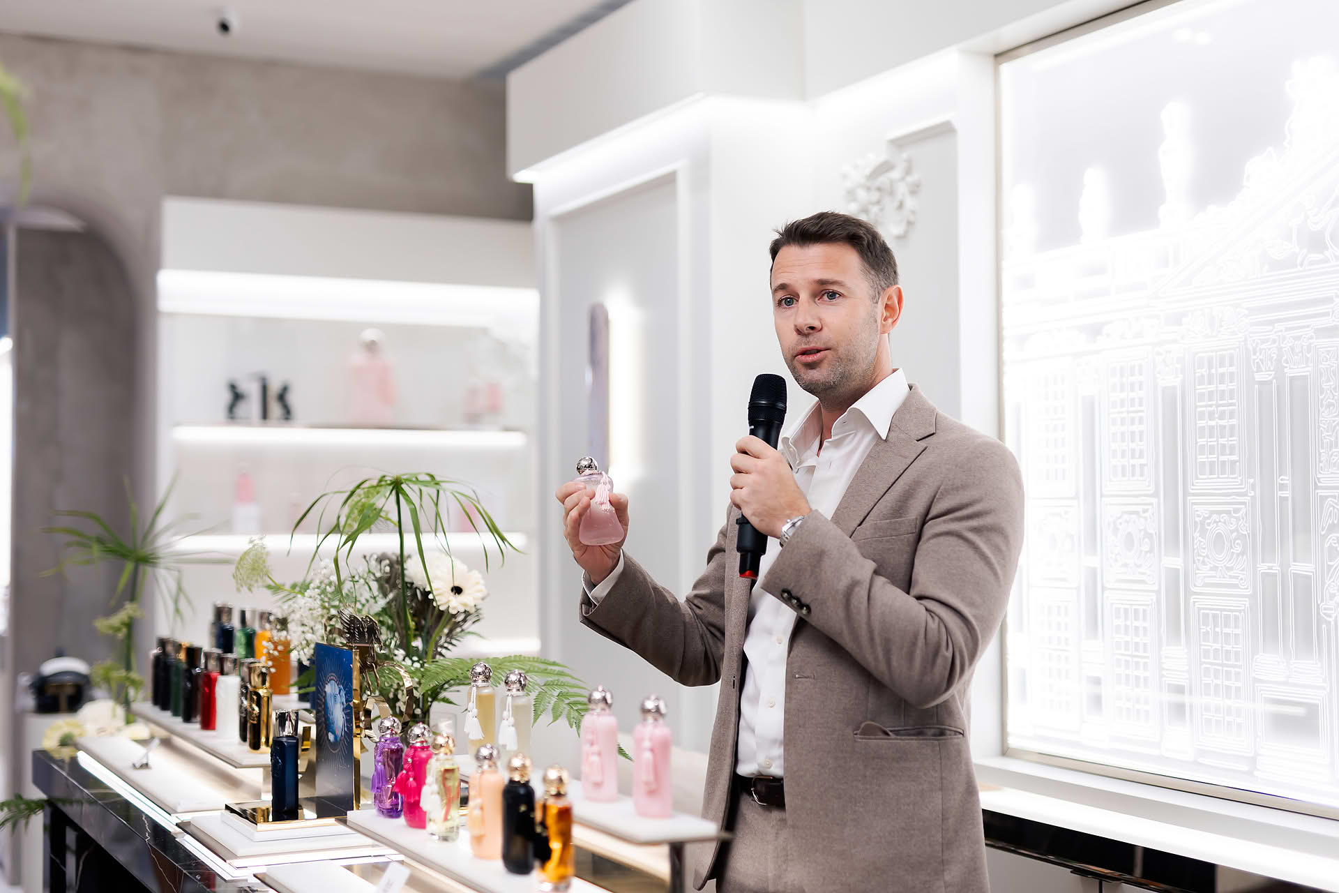Presentation at Parfums de Marly launch event