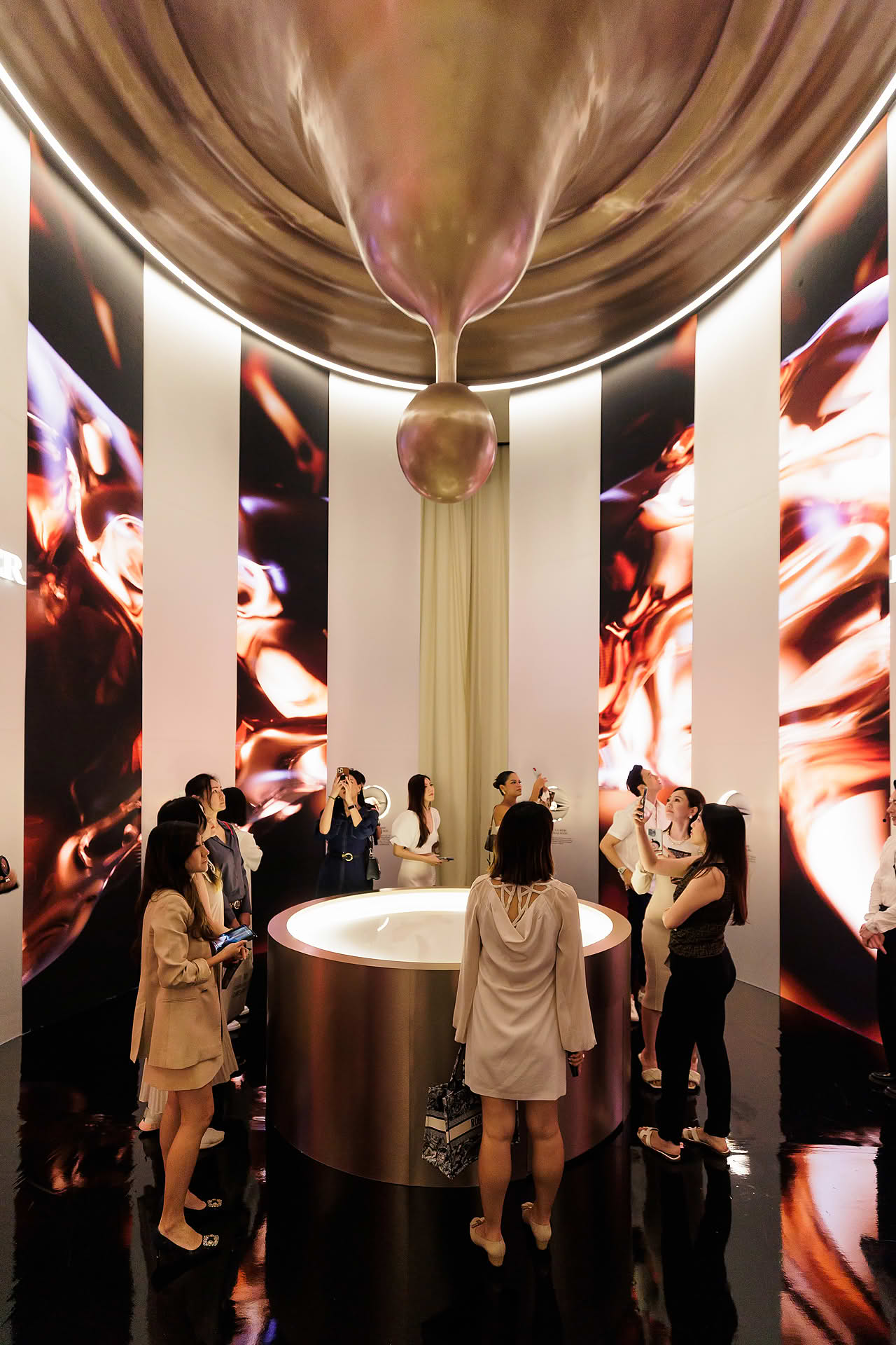 Crowd enjoying immersive display zone at La Mer WCD PR event